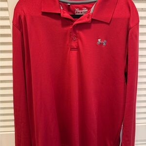 Under Armour Crimson Long Sleeve Polo